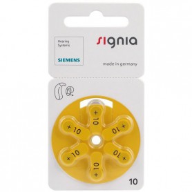 SIEMENS - Siemens Signia 10MF Hg 0% Hearing Aid Battery 1.45V - Hearing batteries - BL101-CB