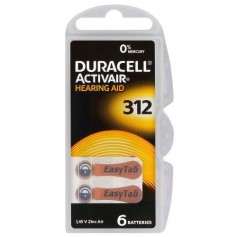 Duracell ActivAir 312 MF (Hg 0%) Acoustic Hearing Aid Batteries