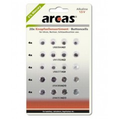 Arcas Alkaline mixed set 4xAG1, 4xAG3, 4xAG4, 4xAG10, 4xAG13