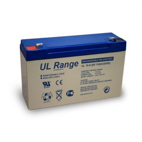 Ultracell - Ultracell VRLA / Lead Battery 10000mAh 6V (UL10.0-6) - Battery Lead-acid  - BS331