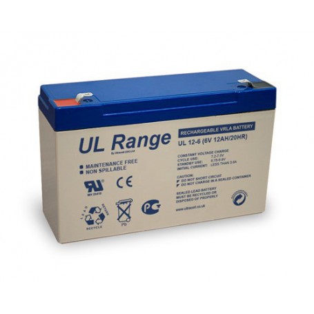 Ultracell, Ultracell VRLA / Lead Battery 12000mAh 6V (UL12-6), Battery Lead-acid , BS332