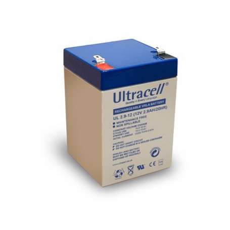 Ultracell - Ultracell VRLA / Lead Battery 2900mAh 12V (UL2.9-12) - Battery Lead-acid  - BS333