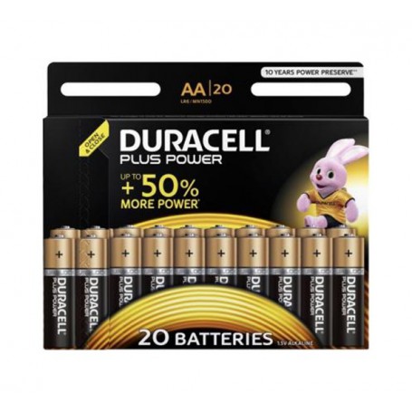 Duracell - Duracell Plus Power LR6 / AA / R6 / MN 1500 1.5V Alkaline battery - 20 Pieces - Size AA - BS336-CB