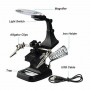 Oem - Magnifying glass Loupe 3x and 4.5x Zoom Solder Holder With LED Lamp - Magnifiers microscopes - AL322-CB