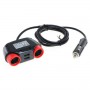 OTB - 10A Car adapter / distributor cigarette lighter 2x clutch + 4 USB 1.2m - Auto charger - ON6277