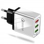 Oem - QC3.0 5V / 9V / 12V 2.1A 100-240V Triplet USB EU wall charger - Ac charger - AL463-CB