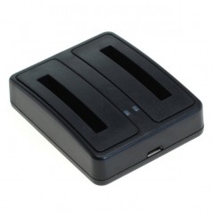 Dual USB charger compatible with Samsung BG900BBE