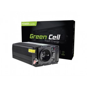 Green Cell, 300W DC 12V a AC 230V Convertidor convertidor de corriente con USB, Inversores de batería, GC001