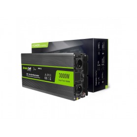 Green Cell - 3000W DC 12V la 230V cu USB Convertor Inverter curent - Pure/Full Sine Wave - Invertoare de baterie - GC011