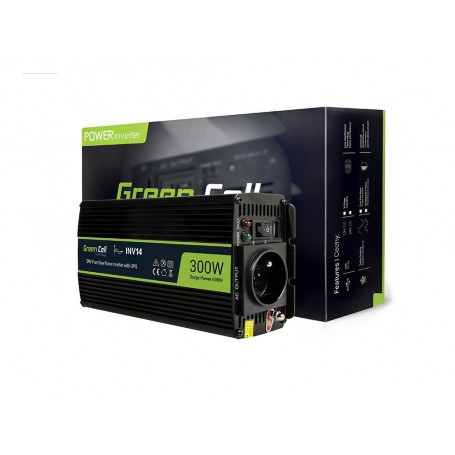 Green Cell - 300W DC 24V naar AC 230V met USB Stroom Inverter Converter - Pure/Full Sine Wave - Batterij omvormers - GC010