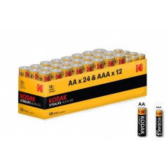 Kodak, Kodak Xtralife alkaline 24x AA 12x AAA 1.5V Powerbox, AA formaat, BS368-CB