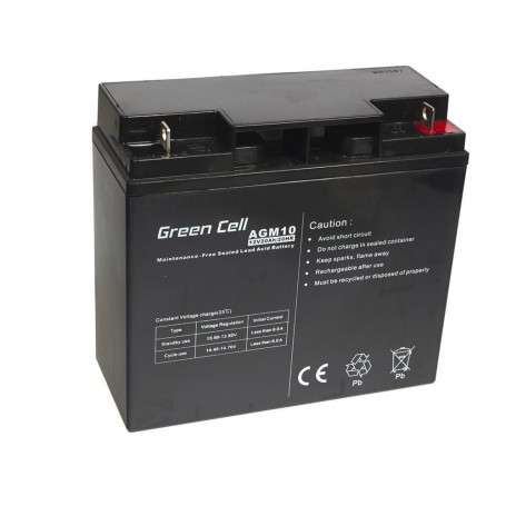 Green Cell - Green Cell 12V 20Ah (11mm) 20000mAh AGM Battery - Battery Lead-acid  - GC040