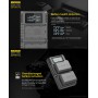NITECORE - Nitecore USN4 Pro double USB charger for Sony NP-FZ100 batteries - Sony photo-video chargers - MF009