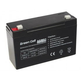 Green Cell, Green Cell 6V 12Ah (4.6mm) 12000mAh VRLA AGM Battery, Battery Lead-acid , GC049
