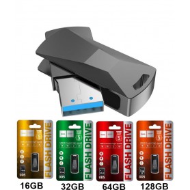 HOCO - Hoco Wisdom UD5 USB 3.0 Metal Memory Flash Disk Drive - SD and USB Memory - H100704-CB