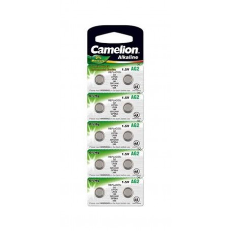 Camelion, Camelion AG2 L726 SR726 SR59 396 556 29 RW411 G2 1.5V Alkaline, Button cells, BS399-CB
