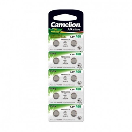 Camelion, Camelion L521, AG0, 379, SR521W, G0 1.5V Alkaline, Button cells, BS400-CB