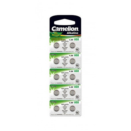 Camelion, Camelion AG8 G8 LR55 391 LR1120 1.5V Alkaline button cell battery, Button cells, BS390-CB