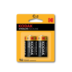 Kodak, Kodak XTRALIFE C/LR14 Alkaline - 2 Pieces, Size C D 4.5V XL, BS409-CB