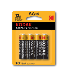 Kodak - Kodak XTRALIFE LR6 / AA / R6 / MN 1500 1.5V Alkaline battery - Blister of 4 pieces - Size AA - BS411-CB
