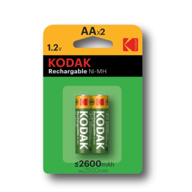 Kodak, Kodak AA / Micro / HR06 2600mAh 1.2V Rechargeable Battery, Size AA, BS414-CB
