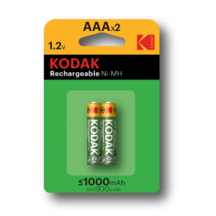 Kodak - Kodak 1000mAh AAA Rechargeable Battery 1.2V NiMH - Size AAA - BS415-CB