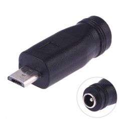 Oem, Micro USB Male to DC 5.5x2.1mm Female Adapter, USB adapters, AL199