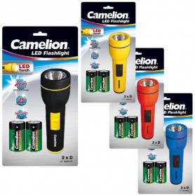 Camelion, Camelion flashlight including 2x D R20 batteries, Flashlights, BS347-CB