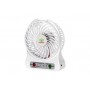 Oem - Portable rechargeable LED light fan with 18650 battery and charging cable - Computer gadgets - AL1092-CB