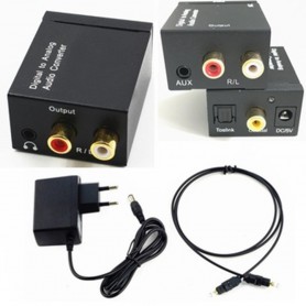 Oem, Digital to Analog Audio Converter box with with 5V EU power supply, Audio adapters, AL971