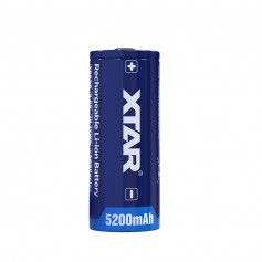 XTAR 26650 Rechargeable Lithium battery 3.6 V - 5000mAh (protected) - 7A