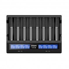 XTAR, Cargador de batería Xtar VC8 de 8 canales con pantalla LCD para baterías de iones de litio NiMH, Battery chargers, NK471