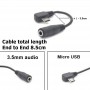 Oem - Micro USB Male to Audio 3.5mm Female cable adapter - Audio adapters - AL189