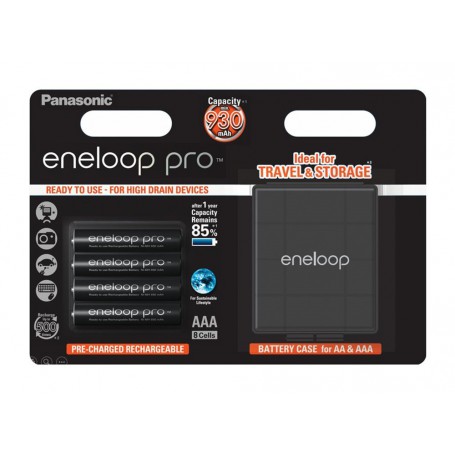 Eneloop - AAA R3 Panasonic Eneloop PRO Rechargeable Batteries + Free storage box - Size AAA - BL337
