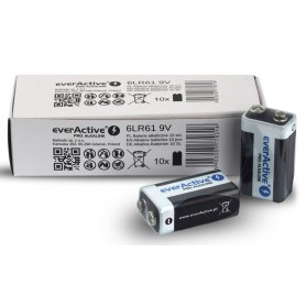 EverActive - 10x everActive PRO 6LR61 6LF22 E-Block 9V 550mAh alkaline batteries - Other formats - BL339