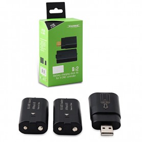 DOBE - 2x 600mAh NiMH Battery Pack + USB docking station XBOX One compatible - Xbox One - AL232