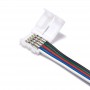 Oem - 10mm 5 Pin RGBW RGBWW LED Click to Click 15cm Connector Cable Wire - LED connectors - LSCCW63