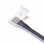 Oem - 12mm 5 Pin RGBW RGBWW LED Click to Wire 15cm Connector Cable Wire - LED connectors - LSCC62
