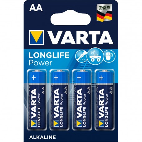 Varta, VARTA LONGLIFE POWER AA Mignon LR6 HR6 Alkaline Batteries, Size AA, ON061-CB