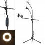 Oem - Multifunction Microphone Stand With LED Light, Phone holder and POP-Filter - Speakers - AL1116-STA