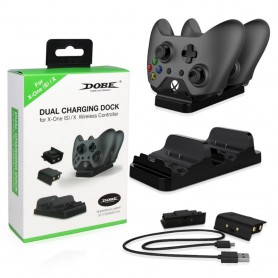 DOBE, Duo Charging Stand + 2 batteries for XBOX One One X and One S, Xbox One, AL1121-XB1
