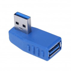 USB 3.0 Male to USB 3.0 Female Right Angle Adapter