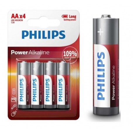 PHILIPS, PHILIPS AA R3 Power Alkaline, Size AA, BS498