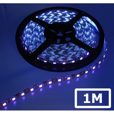 Oem, UV Ultraviolet 12V Led Strip 60LED IP65 SMD5050 - Black PCB, LED Strips, AL236-UV-CB