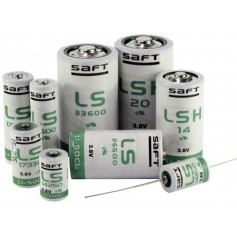 Batteria al litio SAFT LS 33600 formato D da 3.6V - Con etichette a saldare