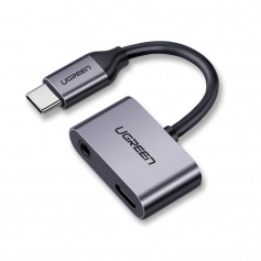 UGREEN USB-C to 3.5mm Jack Headphone Adapter + USB-C Charging port