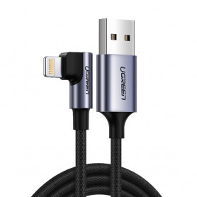 UGREEN - UGREEN Lightning to USB A Male Charge and Data Cable with Right Angle - USB adapters - UG-60521-CB