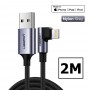 UGREEN, UGREEN Lightning to USB A Male Charge and Data Cable with Right Angle, USB adapters, UG-60521-CB