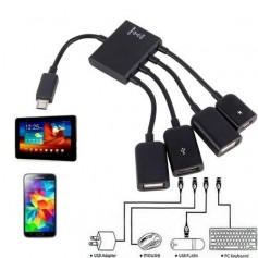 OTG 4 Port Hub Micro USB For Smartphone Tablet