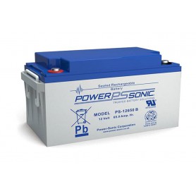 POWER SONIC, POWER SONIC 12V 65Ah T6 PS-12650VdSB Batería recargable de plomo-ácido, Plomo-ácido (AGM y Gel) Baterías, PS-126...